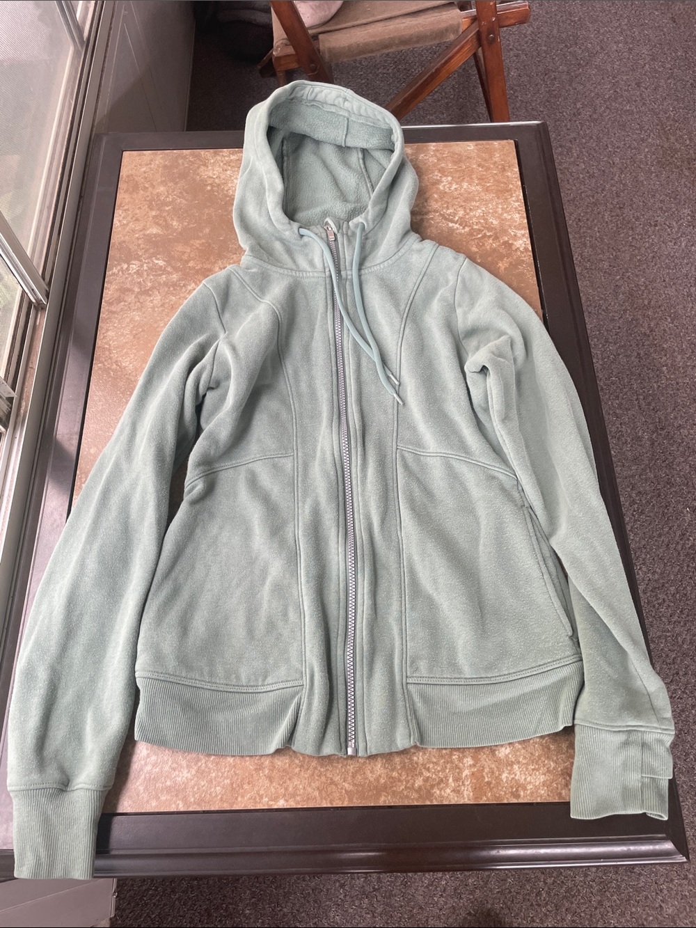 all in motion Sage Green Lightweight Hooded Zip Jacket XS